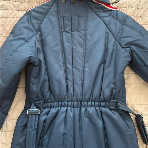 JC Penny vintage snow suit with Red and White Stripes 4 - Picture 7 of 8